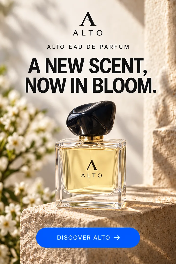 Original Alto Eau de Parfum creative with the Discover Alto button at the bottom of the layout